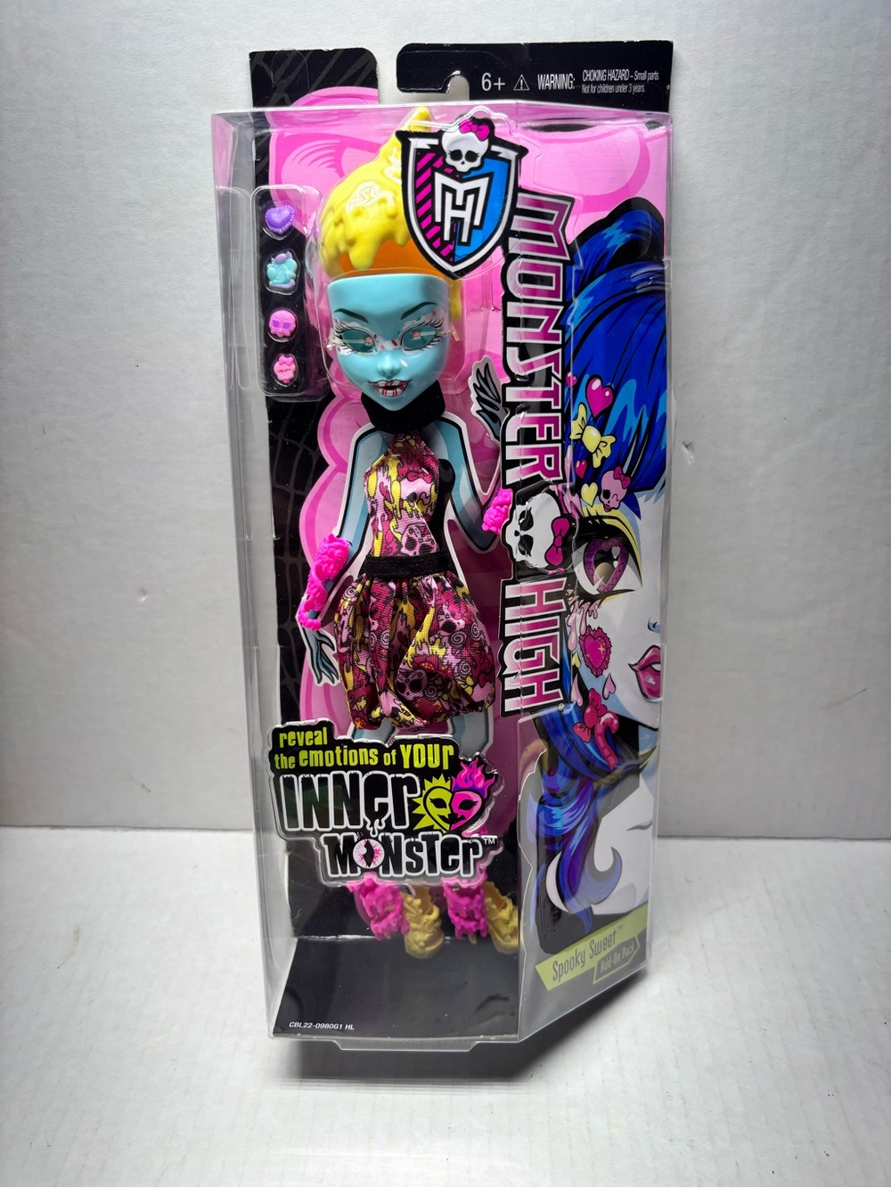 Mattel Monster High Doll Blue Skin with Pink & Yellow Outfit